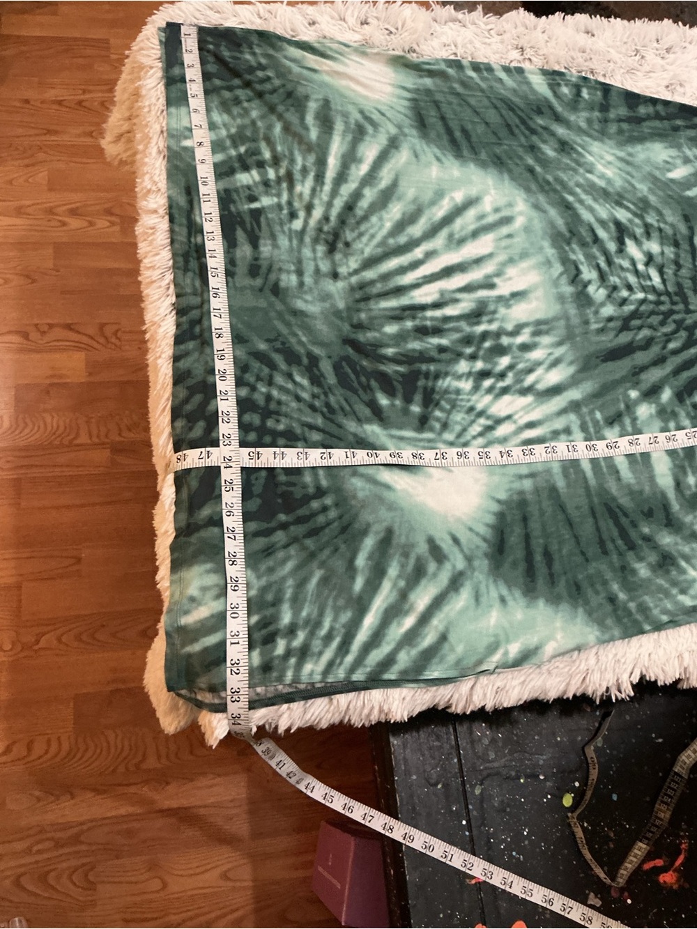 NWT Sonoma Goods for Life 3X Green Tie-Dye Lounge Maxi Dress Plus Size - Picture 11 of 14